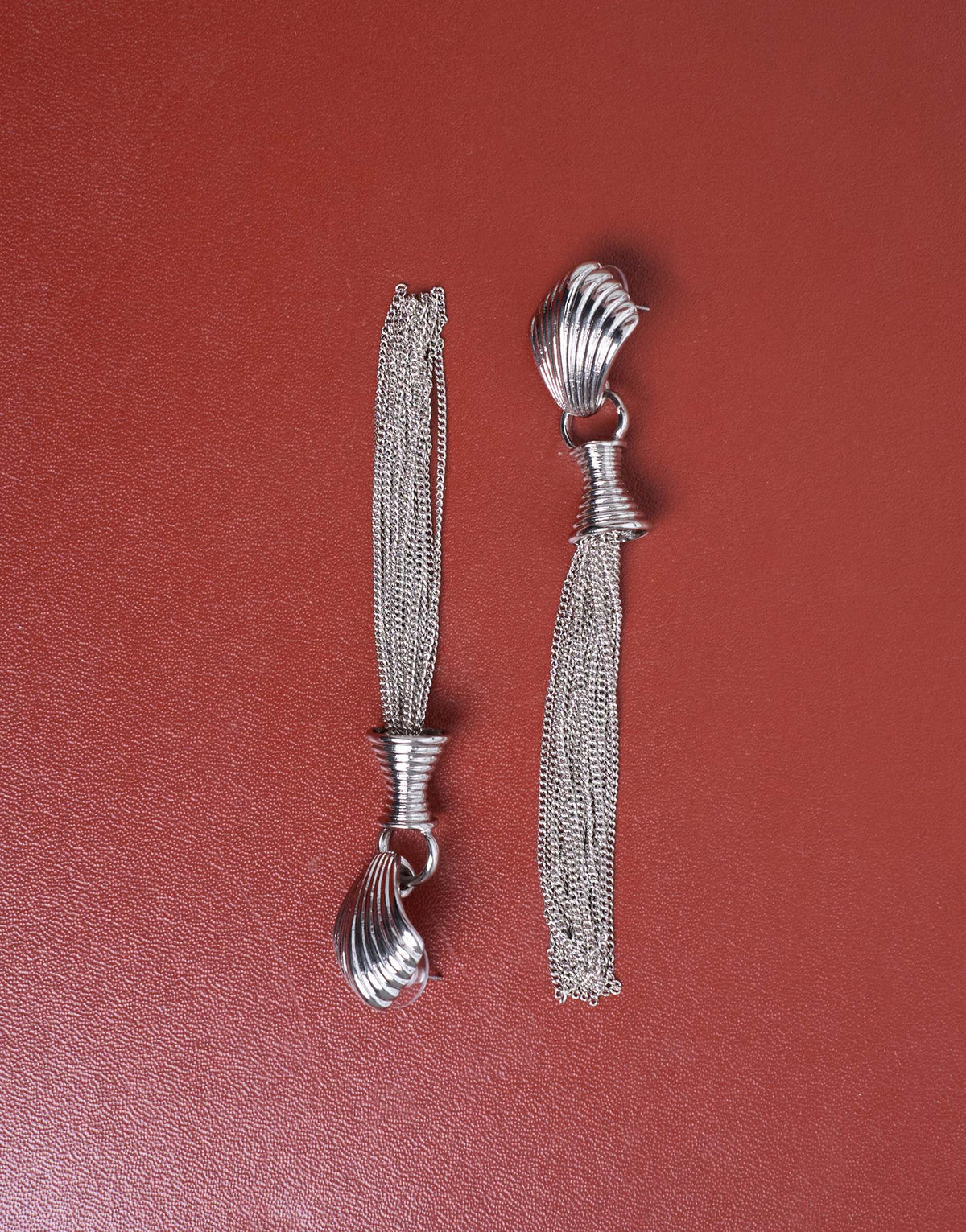 Topshop Paulo tassel earrings in silver