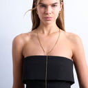 Collier Topshop Morgan en acier inoxydable torsadé à longue chaîne dorée