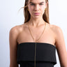 Topshop Morgan Edelstahl-Halskette mit gedrehter langer Kette in Gold