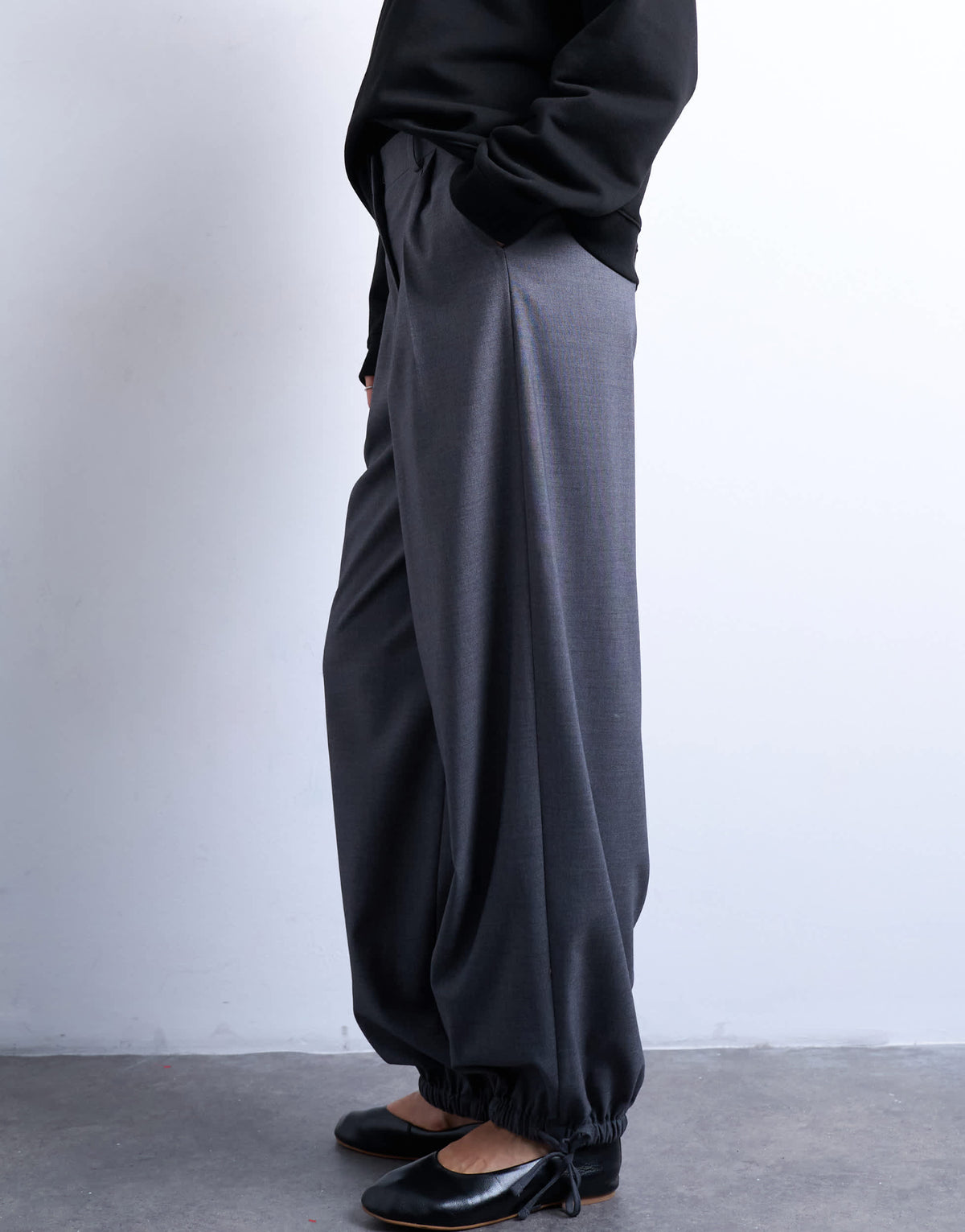 Topshop tailored balloon hem trouser in grey