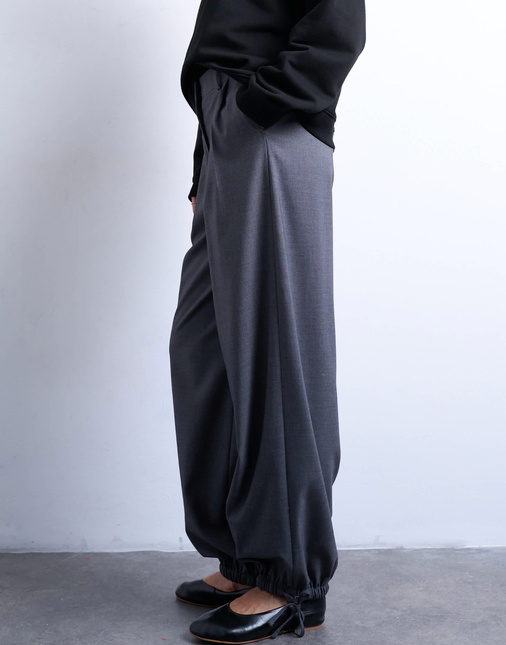 Topshop tailored balloon hem trouser in grey