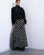 Topshop mesh zebra print maxi skirt in multi