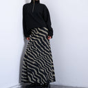 Topshop mesh zebra print maxi skirt in multi