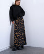 Topshop tortoise shell animal print mesh maxi skirt in black