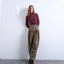 Pantalon Topshop taille basse couleur camel