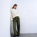 Pantalon de jogging Topshop à jambes bouffantes couleur olive