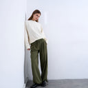 Topshop tailored balloon leg jogger in olive