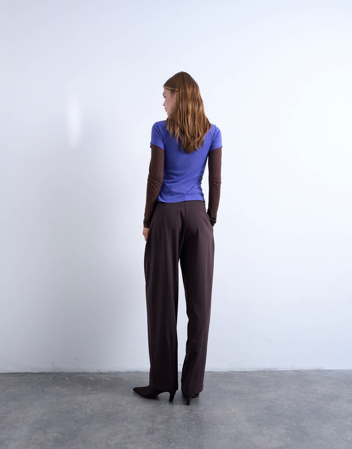 Topshop tailored pleated ovoid trouser in pinstripe