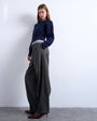 Topshop tailored pleated ovoid trouser in charcoal