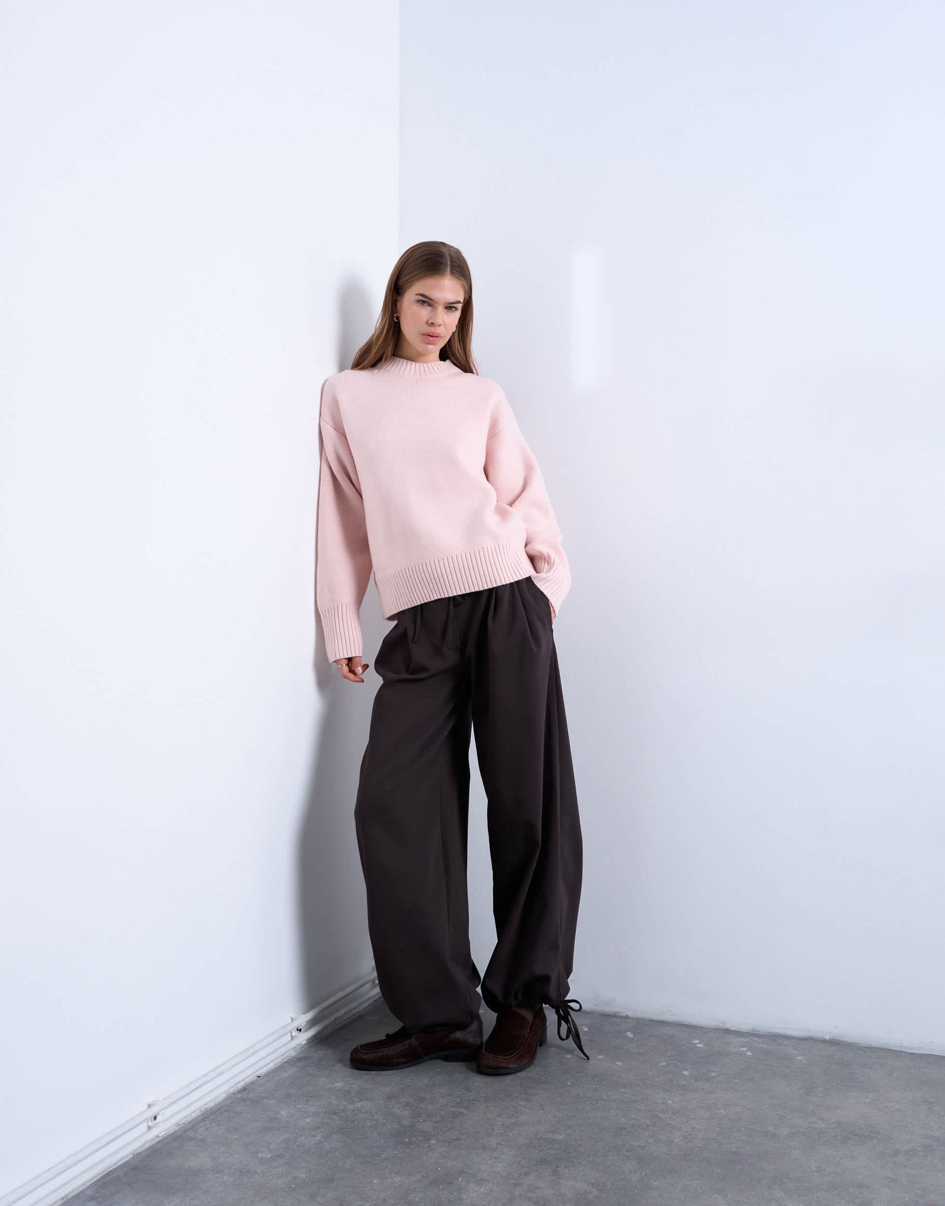 Topshop tailored balloon leg jogger in charocal
