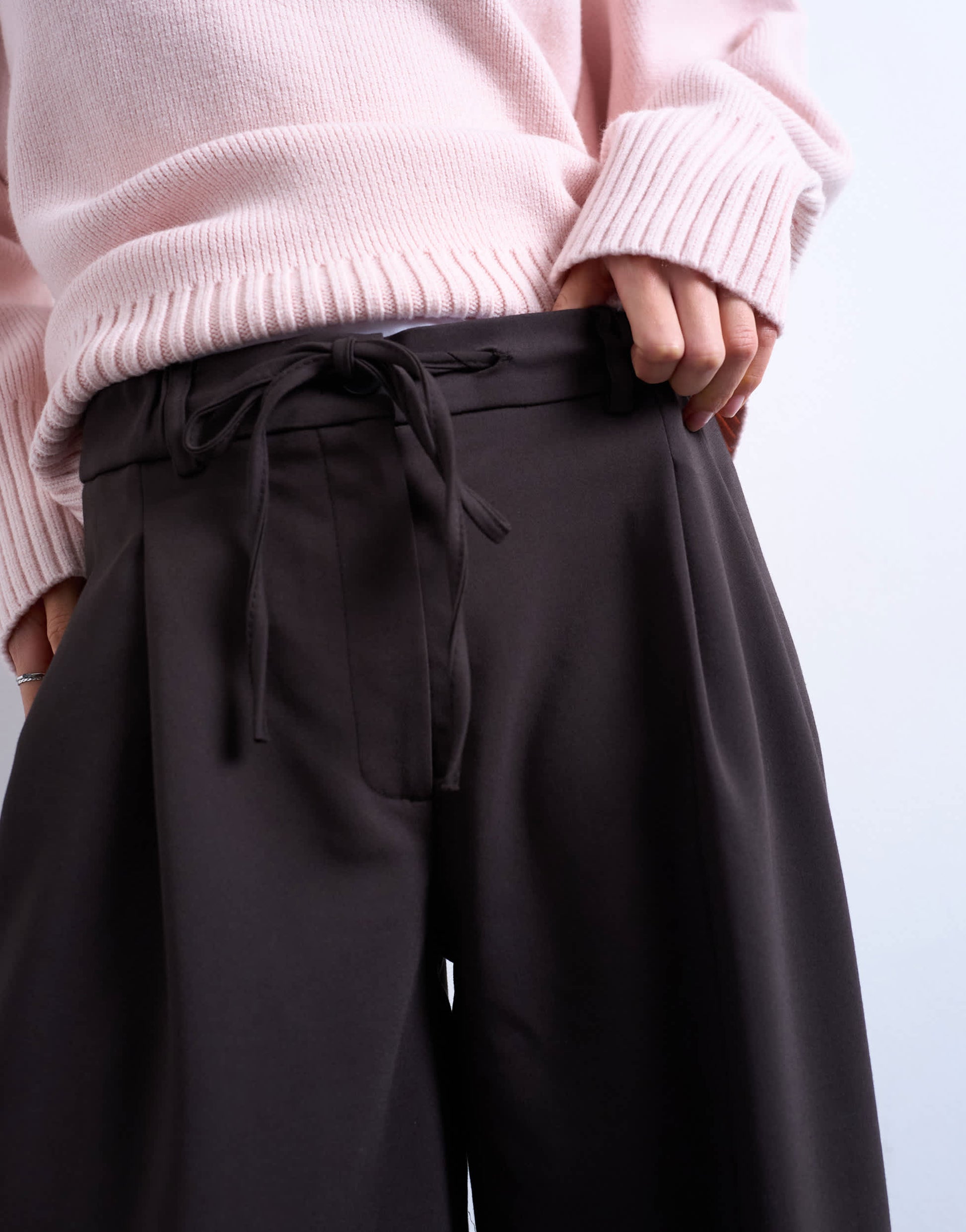 Topshop tailored balloon leg jogger in charocal