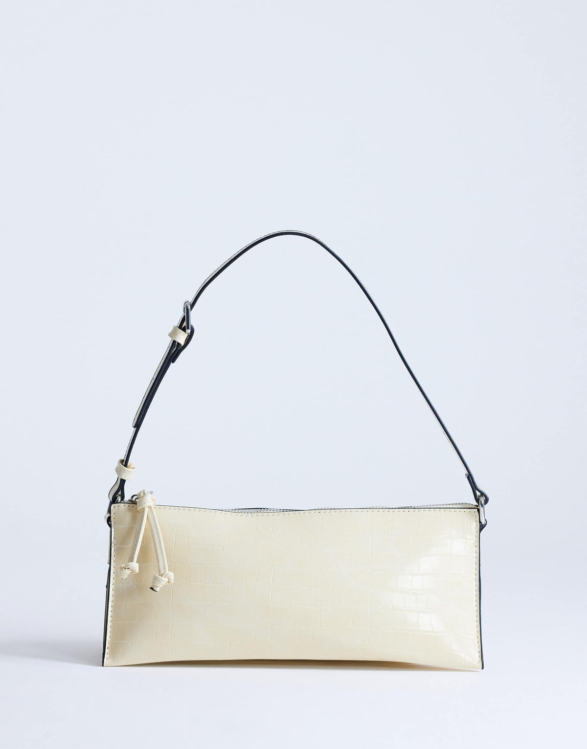 Topshop small Simone shoulder bag in off white