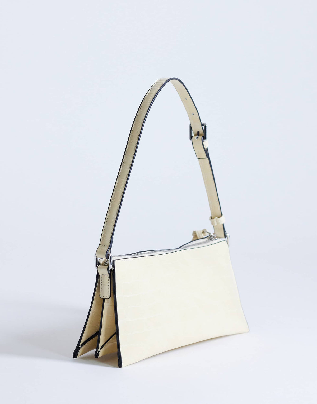 Topshop small Simone shoulder bag in off white