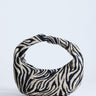 Topshop Giane canvas zebra scoop bag in black