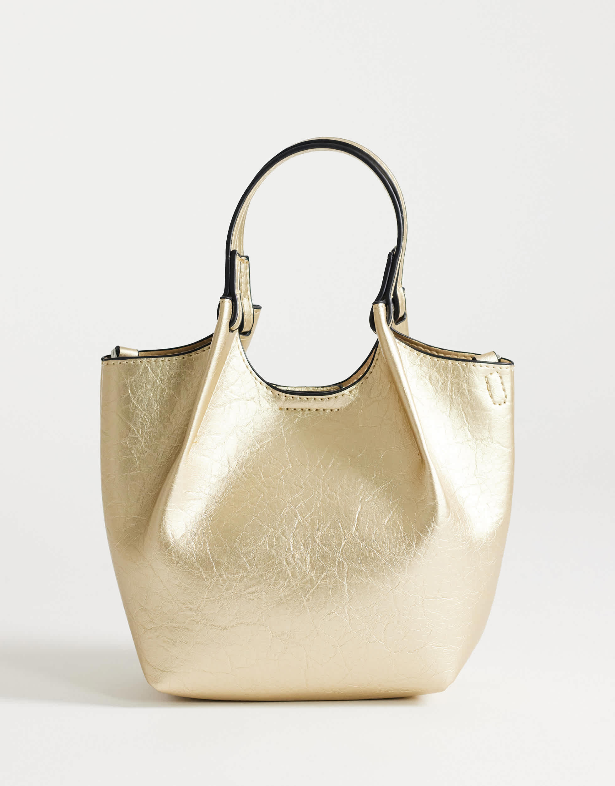 Topshop Gabbie grab bag small with detachable cross body strap in gold