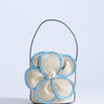 Topshop Gino straw flower grab bag in light blue
