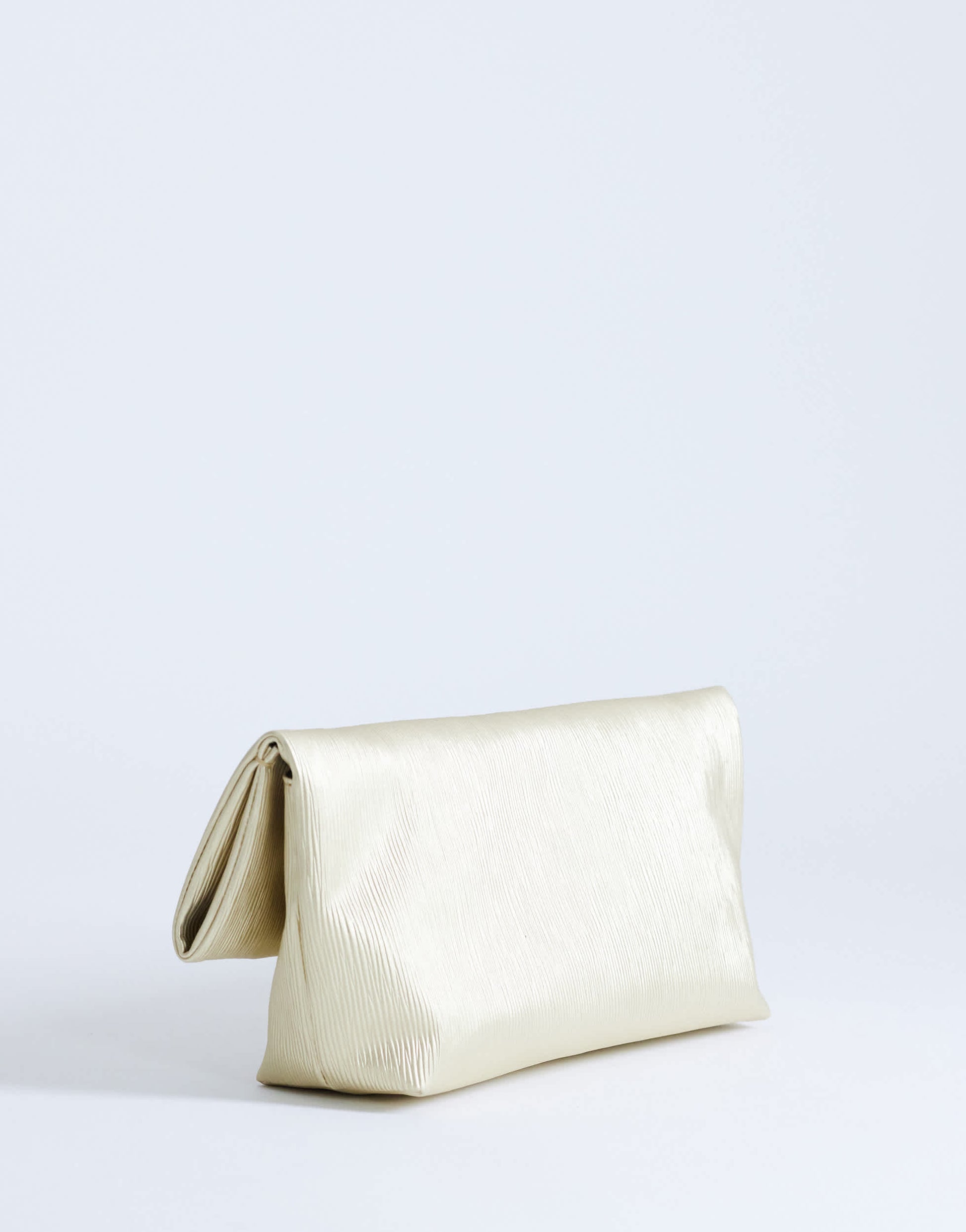 Topshop George oversized clutch bag in gold