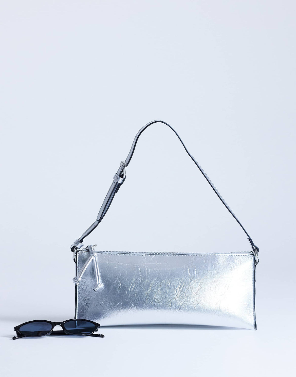 Topshop Simone shoulder bag in silver