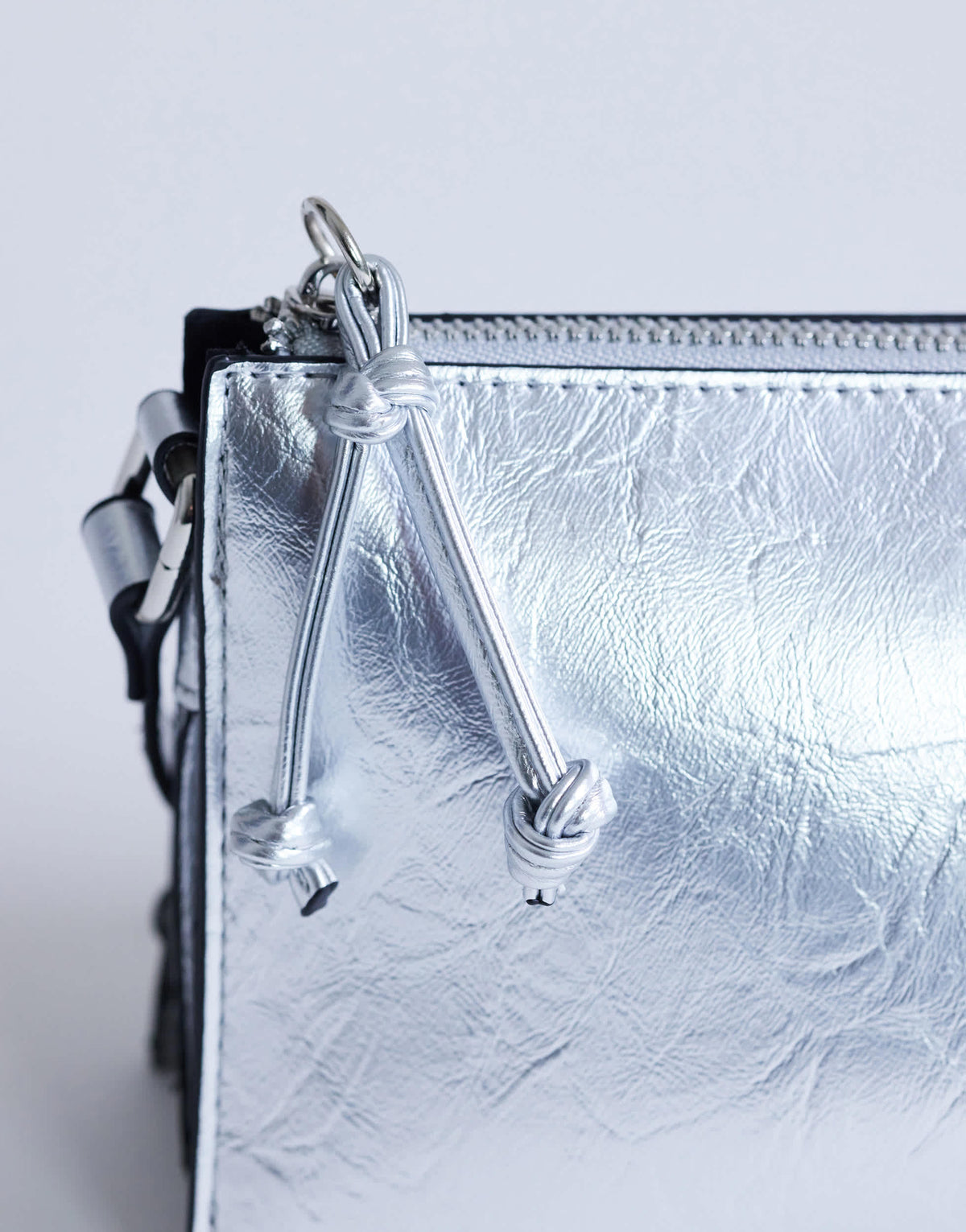 Topshop Simone shoulder bag in silver