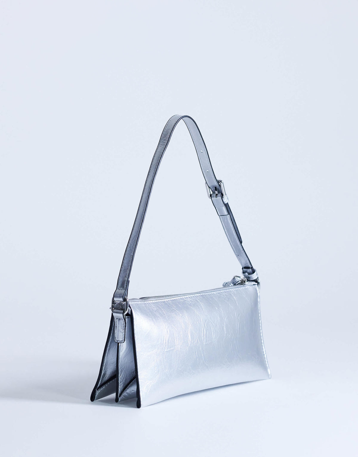 Topshop Simone shoulder bag in silver