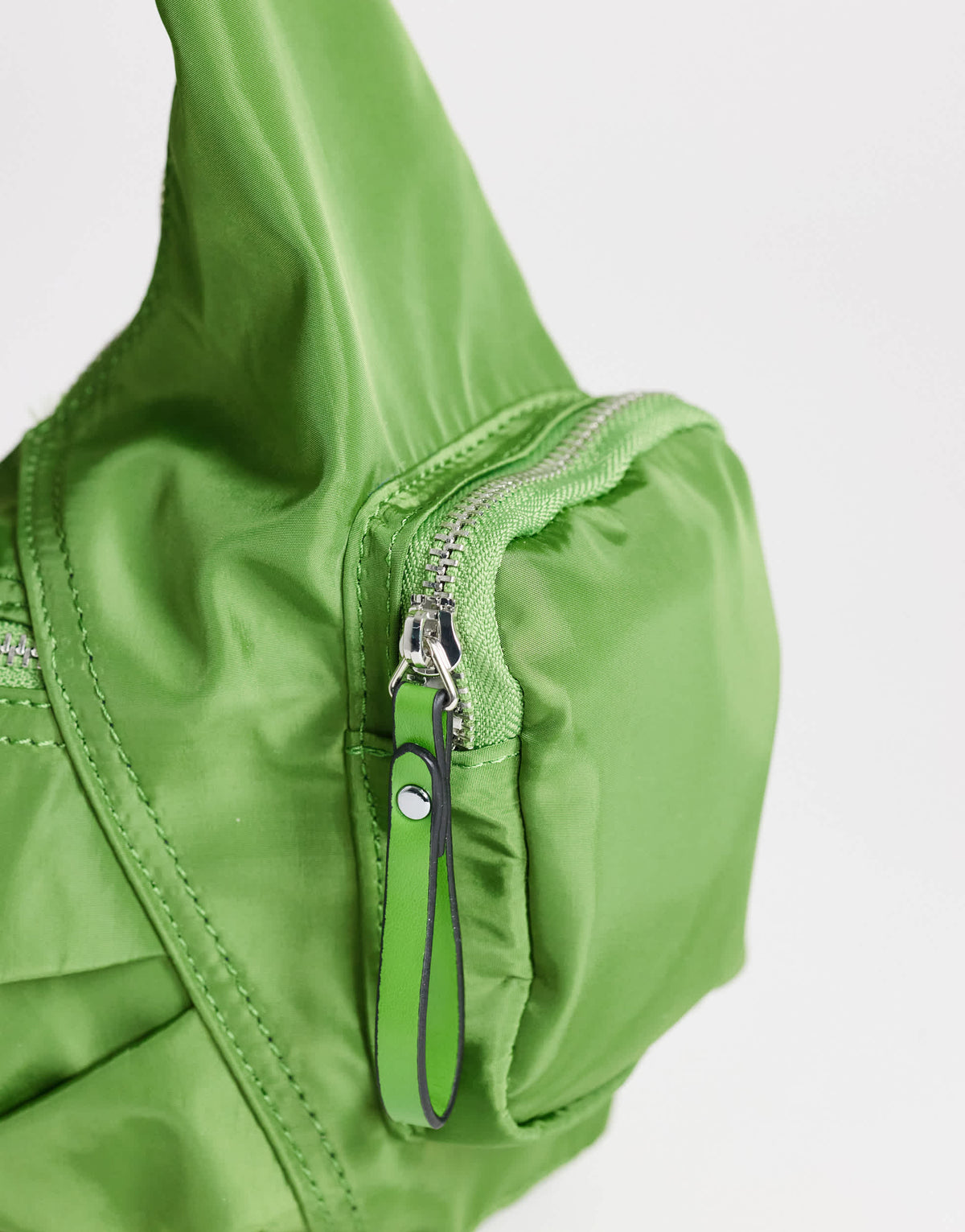 Topshop Cheryl medium nylon crossbody bag in green
