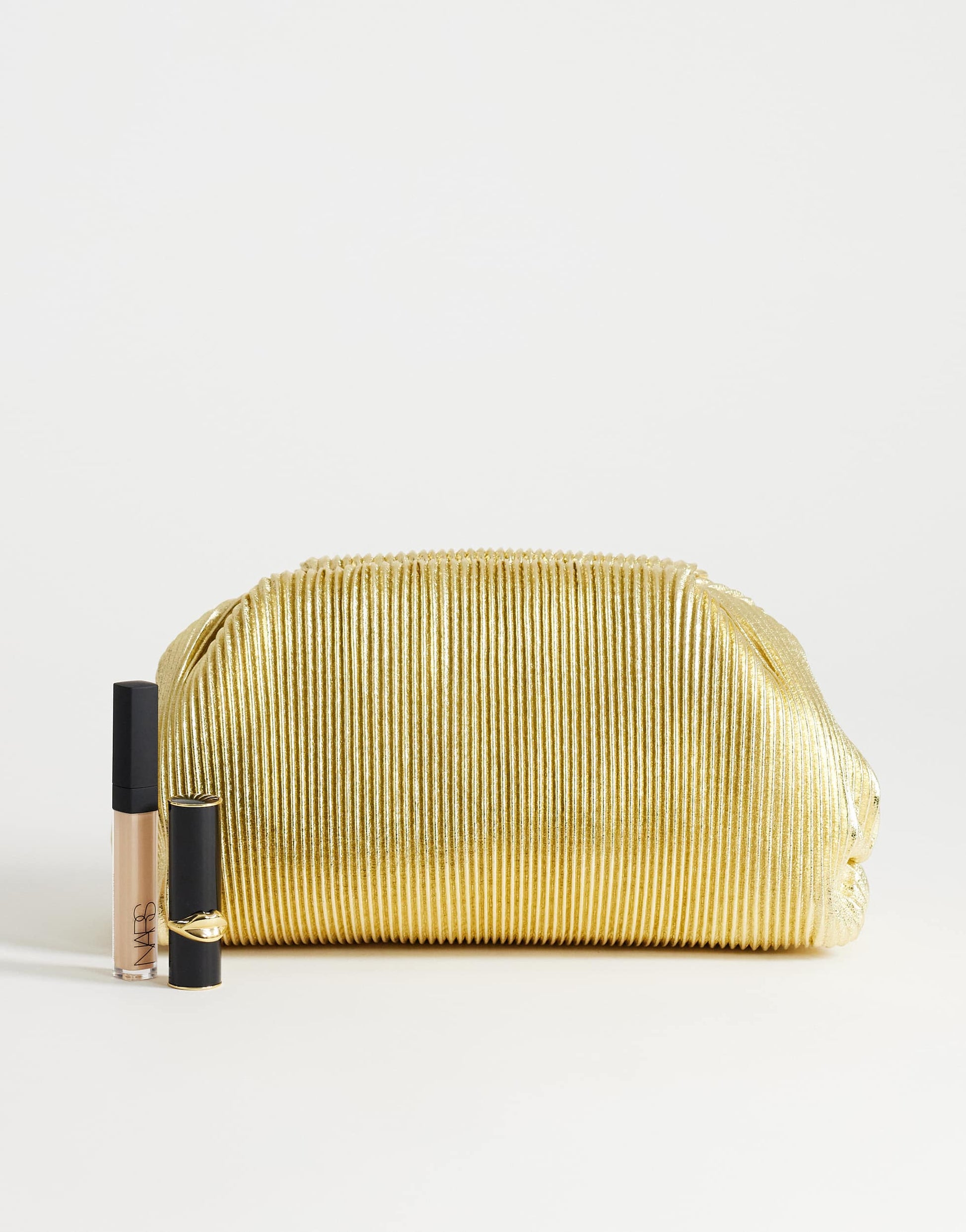 Topshop Golde medium clutch bag in gold