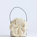 Topshop Gino straw flower grab bag in yellow