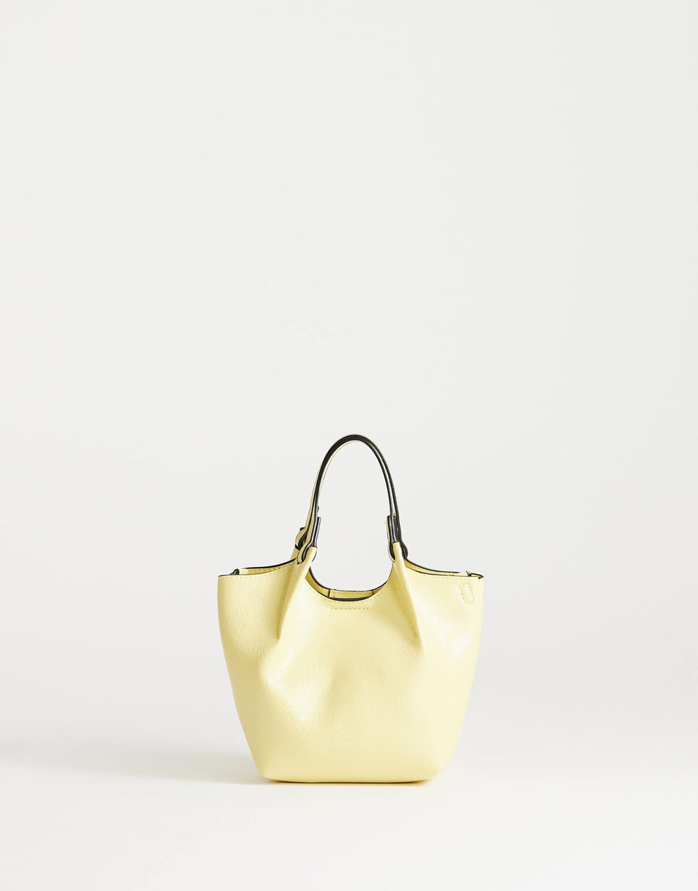 Topshop Gabbie grab bag small with detachable cross body strap in lemon