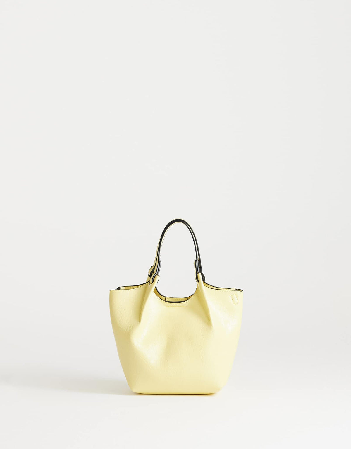 Topshop Gabbie grab bag small with detachable cross body strap in lemon 