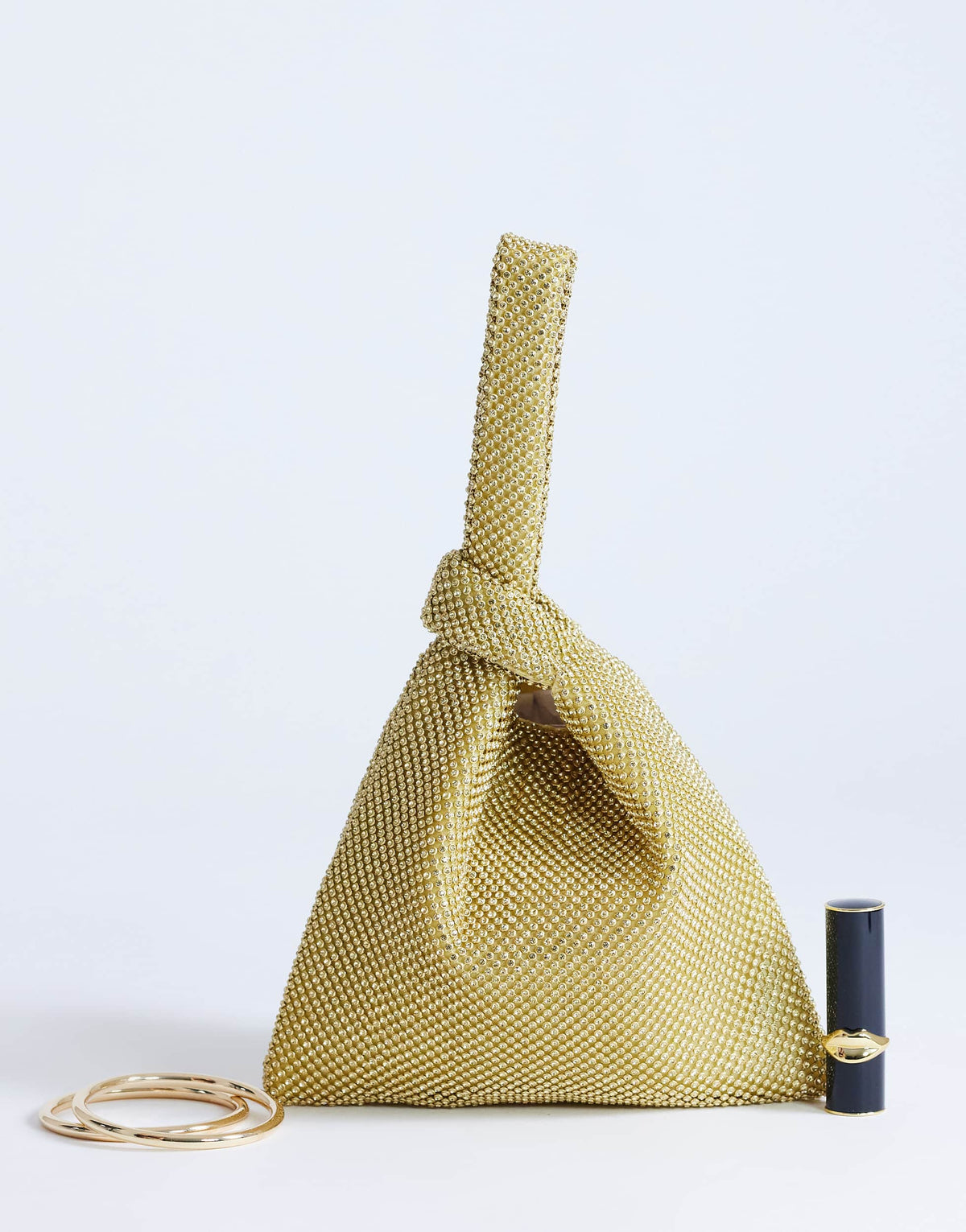 Topshop Gwyn embellished grab bag in gold