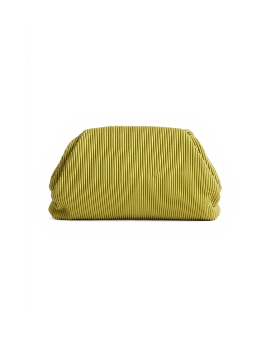 Topshop Golde medium clutch bag in green