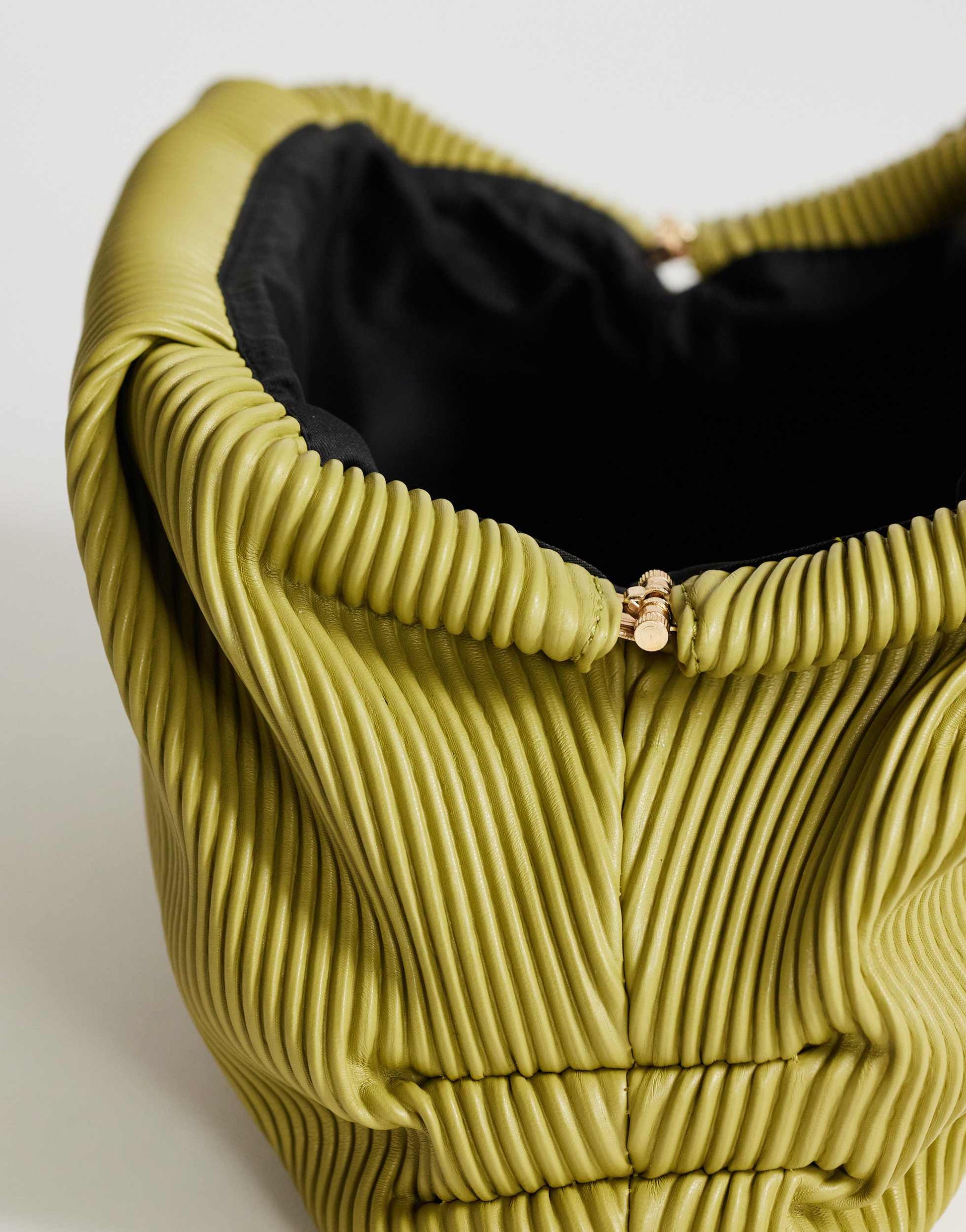 Topshop Golde medium clutch bag in green