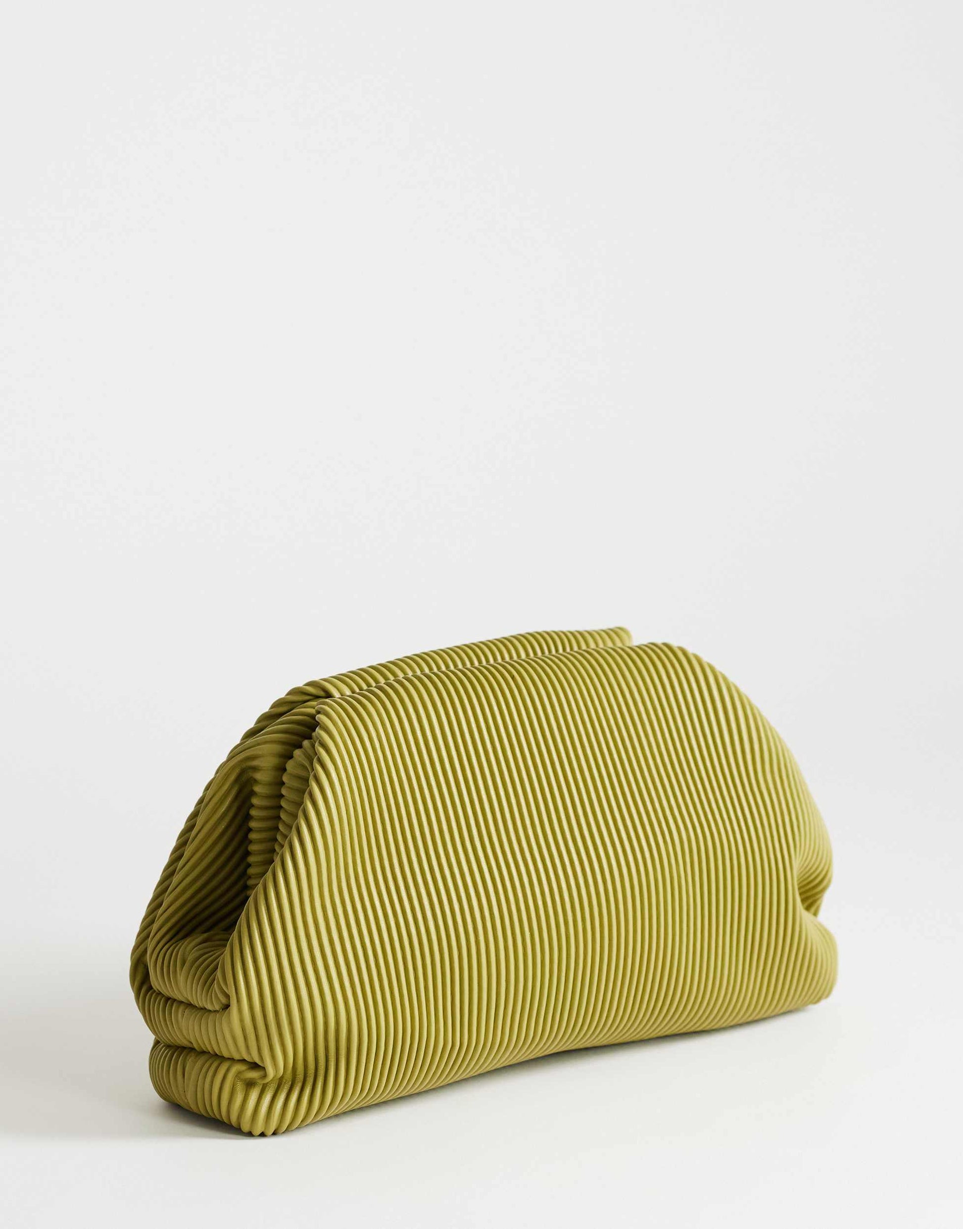 Topshop Golde medium clutch bag in green