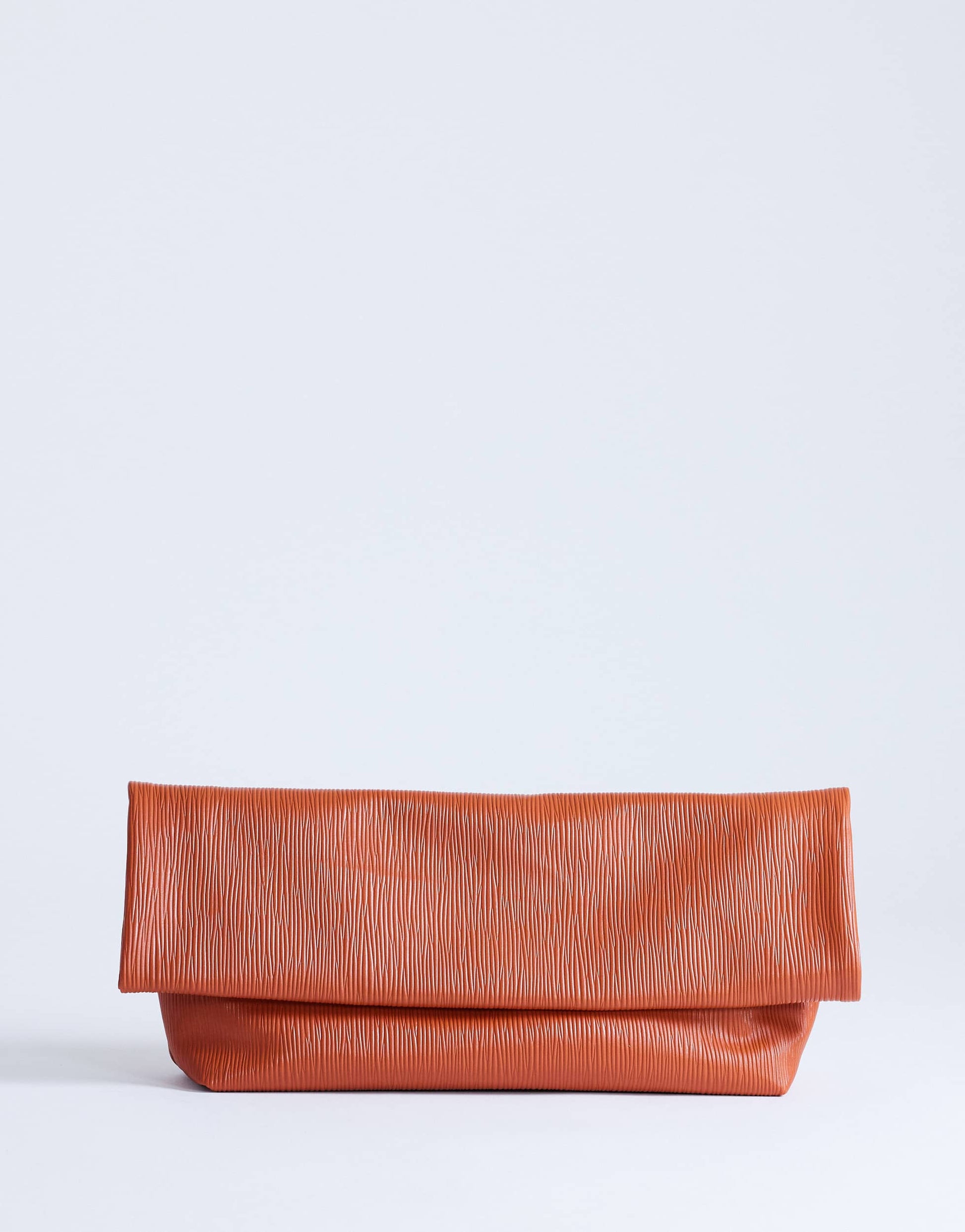 Topshop George oversized clutch bag in rust