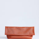 Topshop George oversized clutch bag in rust