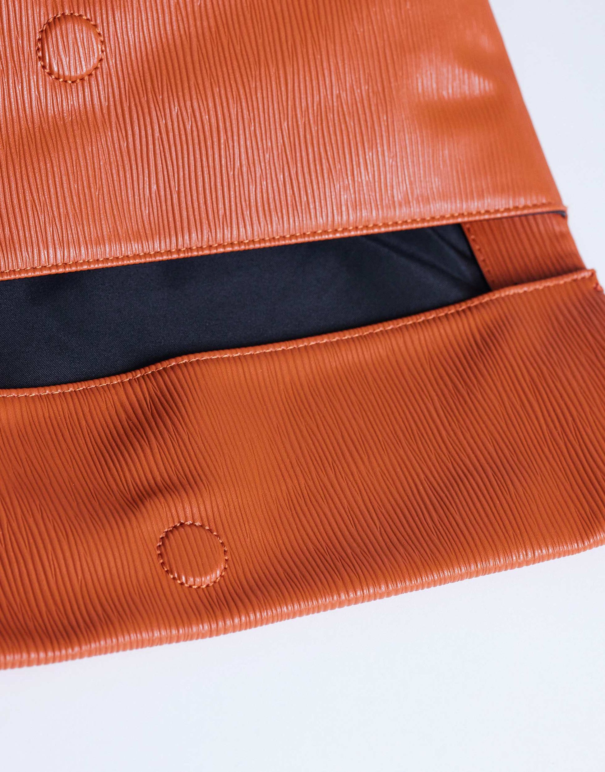 Topshop George oversized clutch bag in rust