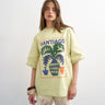 Topshop graphic Santiago oversized tee in green