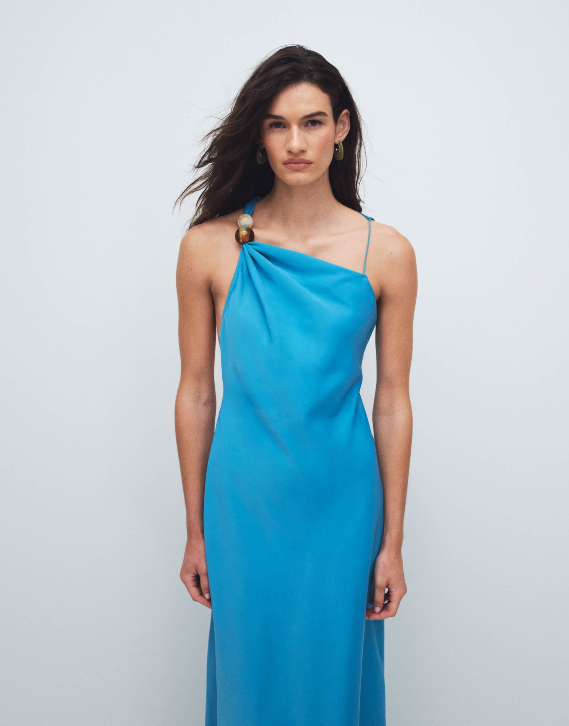 topshop blue satin dress Rent Topshop Light Blue Cowl Back Satin Slip Dress