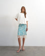 Topshop bubble hem tee in ivory