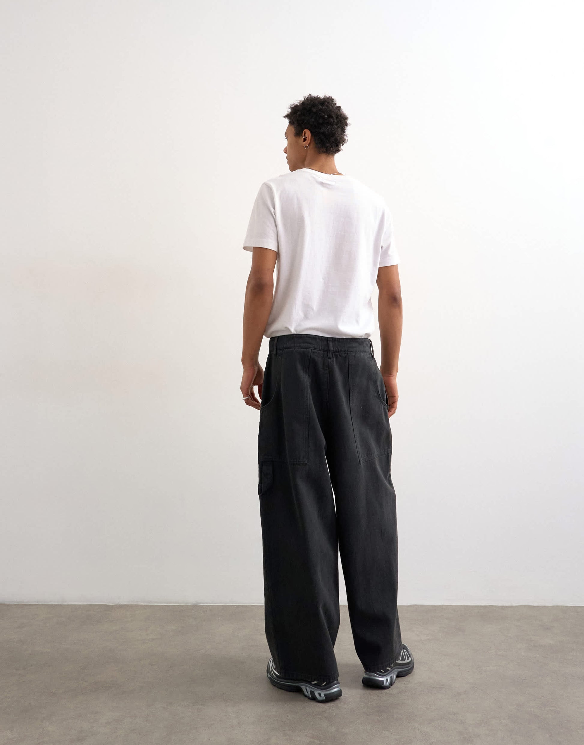 Topman barrel twill carpenter in black