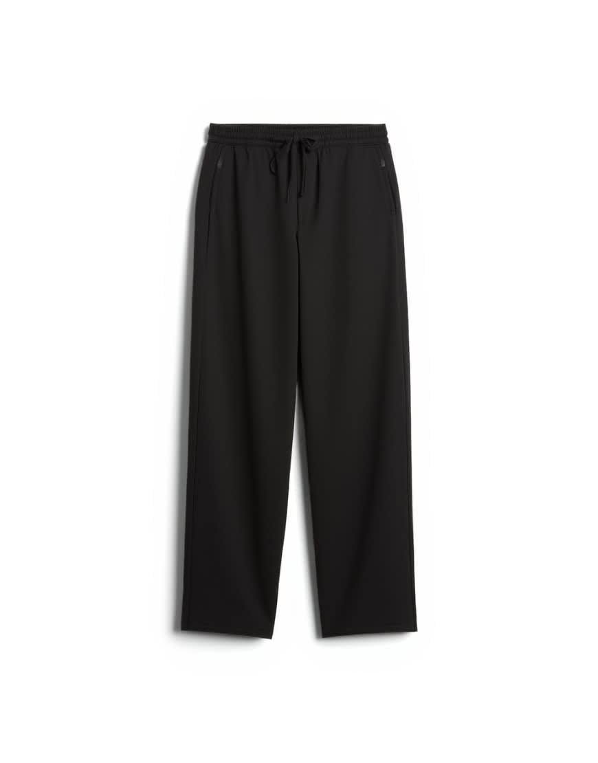 Topman baggy fit herringbone trousers in black