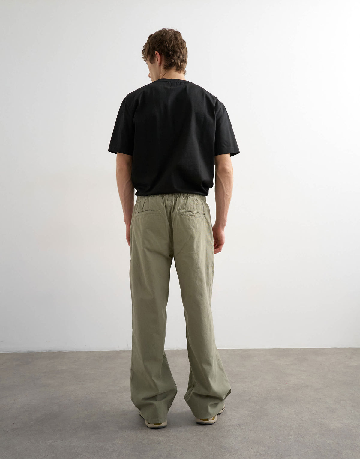 Topman baggy fit canvas cargo trouser in olive green