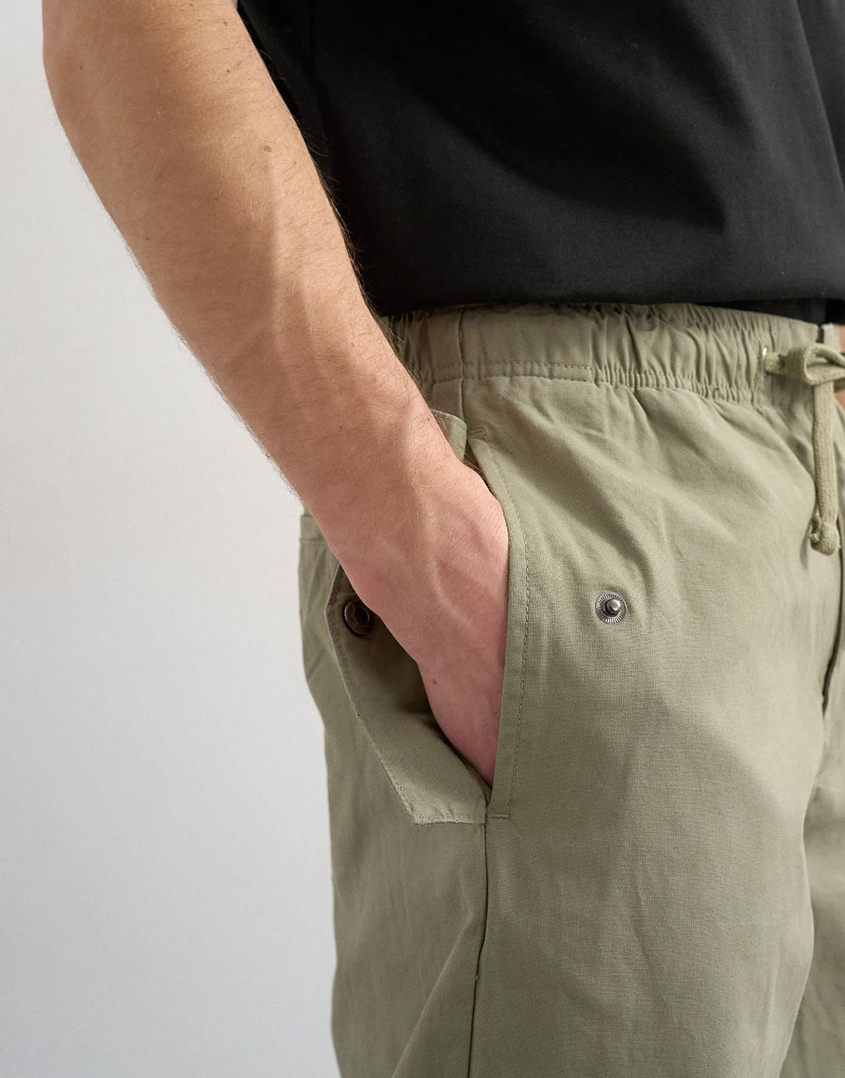 Topman baggy fit canvas cargo trouser in olive green