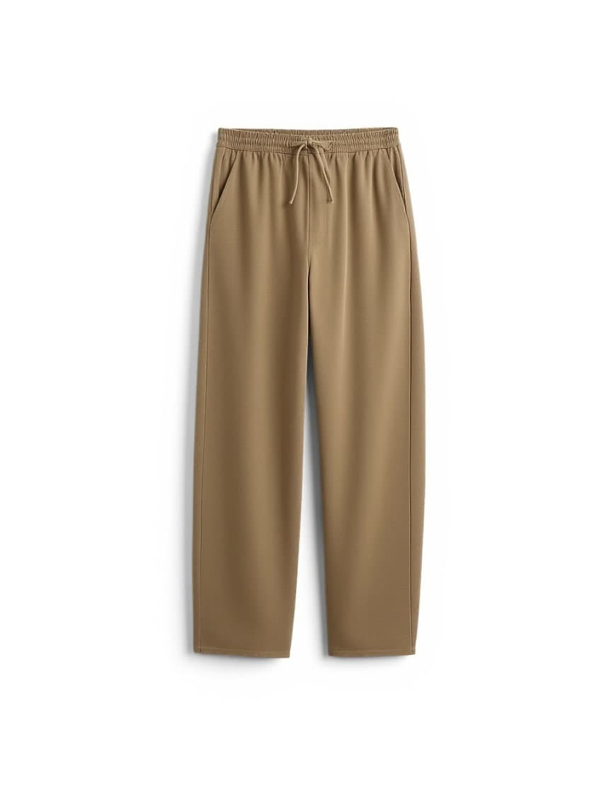 Topman baggy fit herringbone trousers in khaki