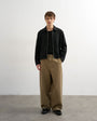 Topman baggy fit herringbone trousers in khaki
