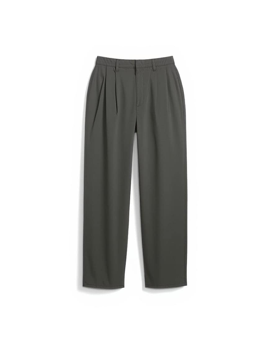 Topman baggy fit trousers with pleats in khaki