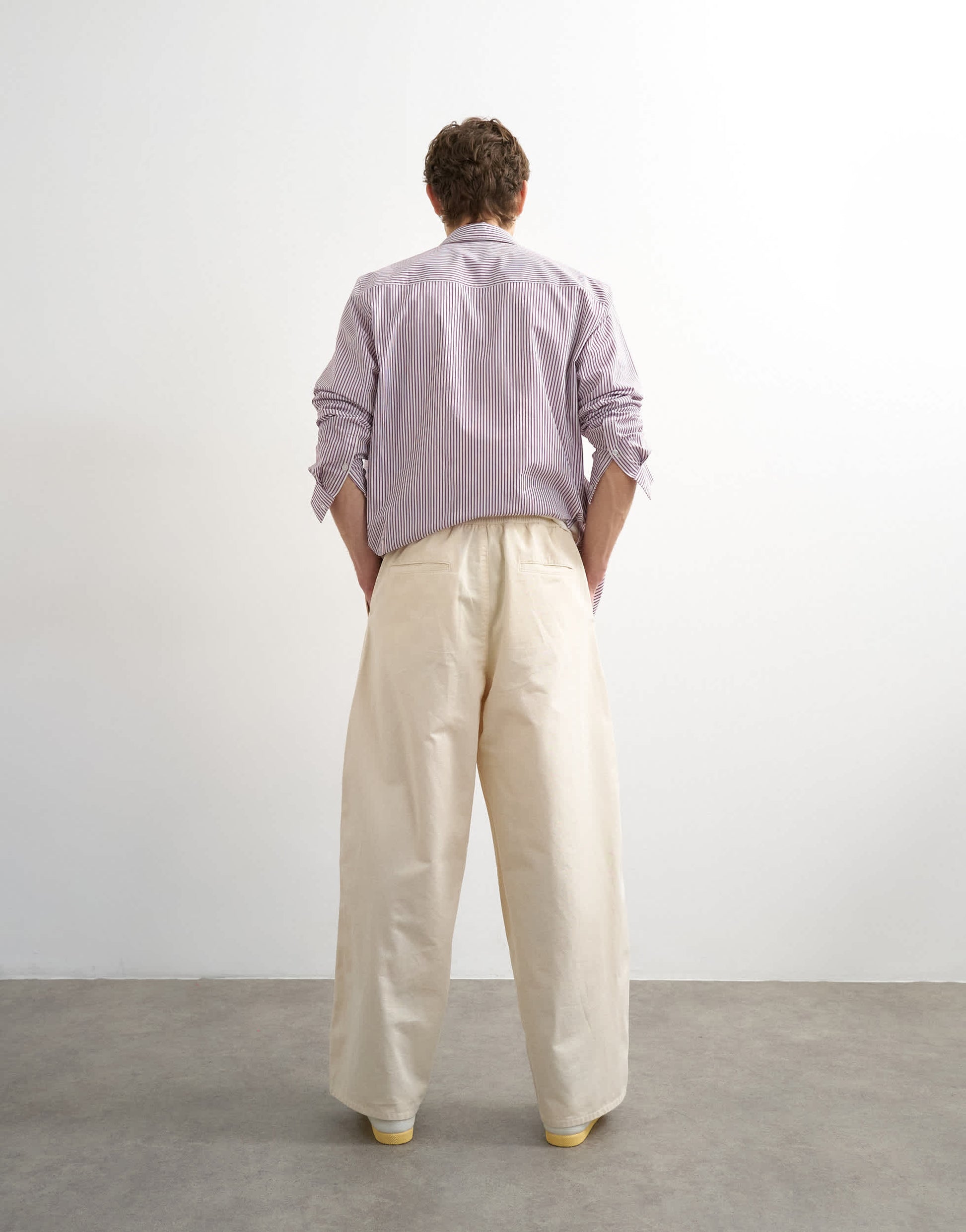 Topman baggy fit trousers with side pockets in cream