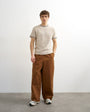 Topman baggy fit trousers with side pockets in brown