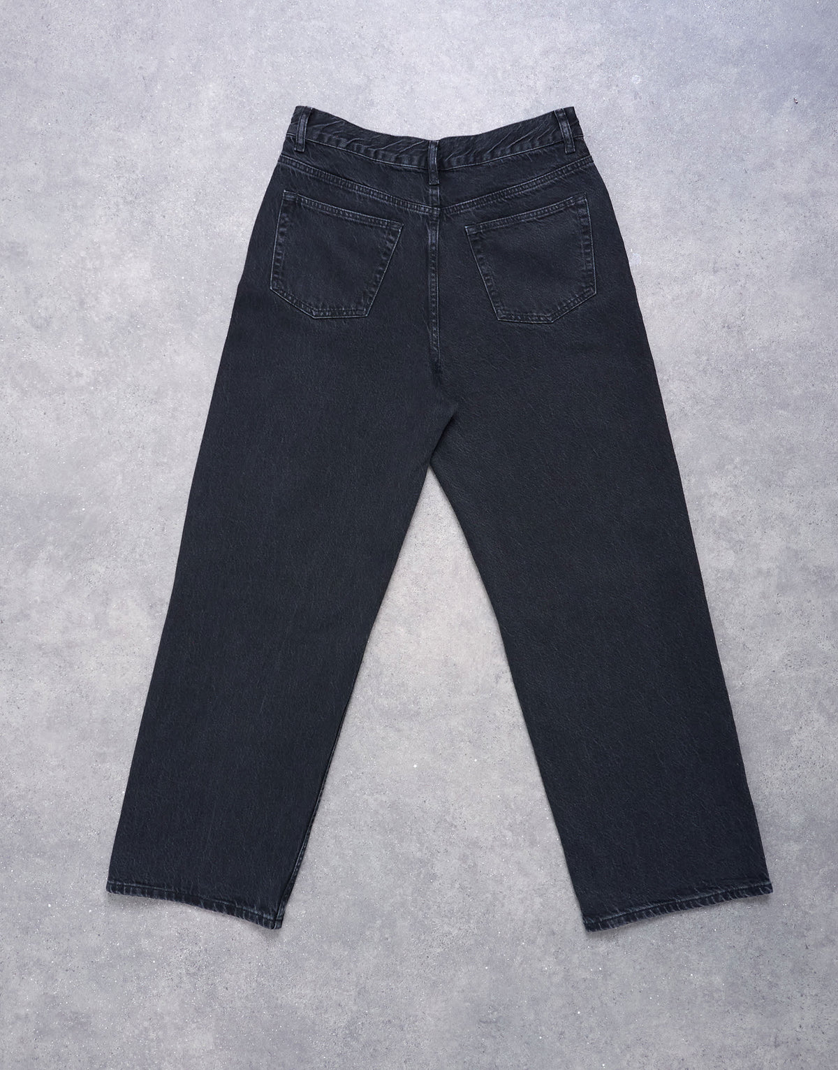 Topshop Column mid rise jean with rip in washed black