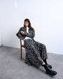 Topshop chiffon seam detail circle maxi skirt in paisley print